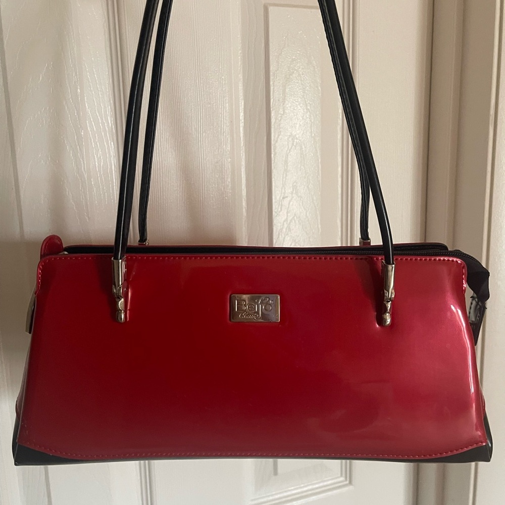 Beijo Red and Black Women's Handbag